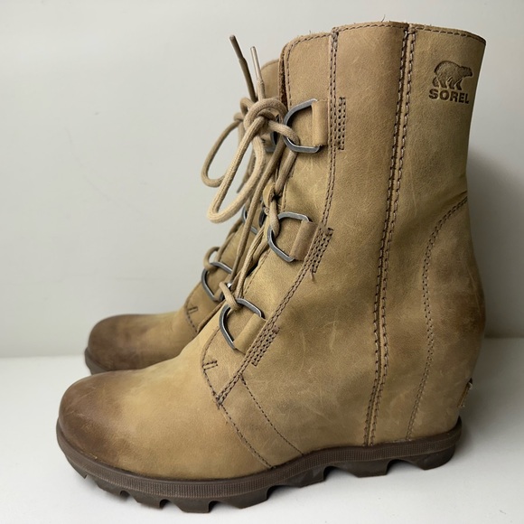 SOREL Women's Size 8 Joan of Arctic Wedge II Waterproof Boots Alpine Brown - Picture 2 of 10